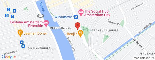 Map van Wibautstraat 172 Amsterdam in Nederland