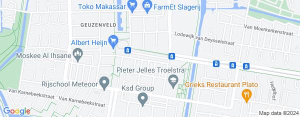 Map van nicolaas ruychaverstraat 20 Amsterdam in Nederland