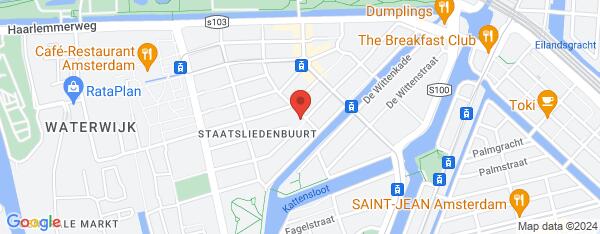 Map van Fannius Scholtenstraat 74 Amsterdam in Nederland