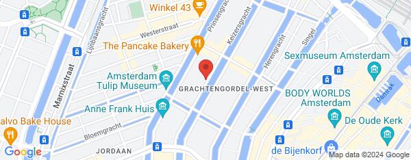Map van Keizersgracht 132 Amsterdam in Nederland