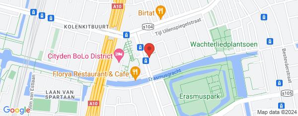 Map van Hoofdweg 576 Amsterdam in Nederland