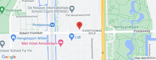 Map van Postjesweg 134 A t/ m D Amsterdam in Nederland