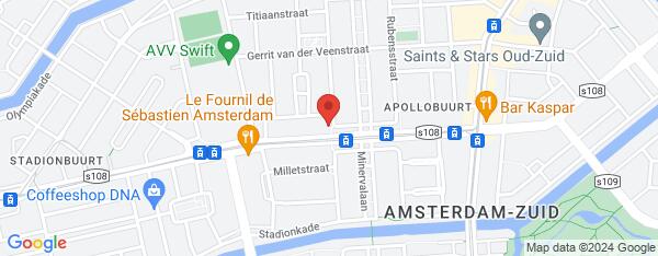 Map van Minervaplein 18 Amsterdam in Nederland