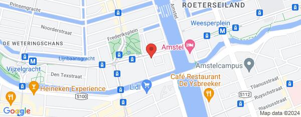 Map van Sarphatistraat 2 A Amsterdam in Nederland