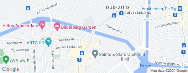 Map van Beethovenstraat 1 Amsterdam in Nederland