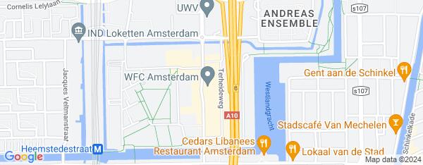 Map van Koningin Wilhelminaplein 13 Amsterdam in Nederland