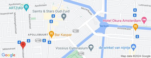 Map van Händelstraat 1 Amsterdam in Nederland