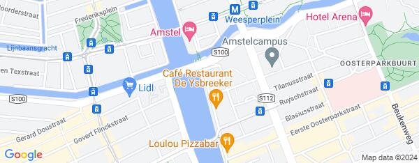Map van Weesperzijde 8 Amsterdam in Nederland