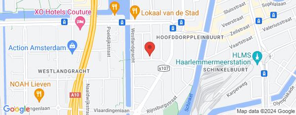 Map van Rietwijkerstraat 52 Amsterdam in Nederland