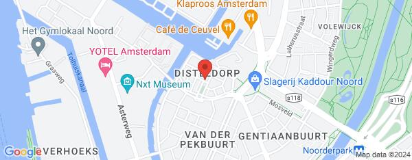 Map van Distelplein 16 Amsterdam in Nederland