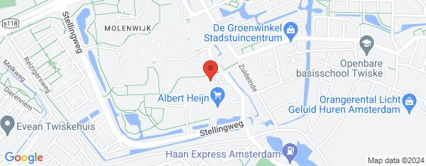 Map van Molenwijk 16 Amsterdam in Nederland