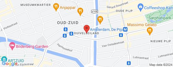 Map van Pieter Baststraat 25 Amsterdam in Nederland