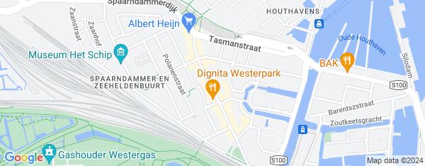 Map van Spaarndammerstraat 612 Amsterdam in Nederland