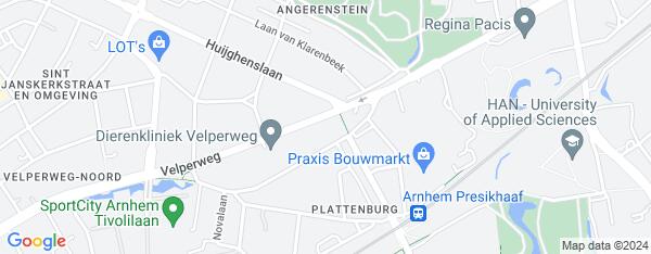 Map van Velperweg 138 Arnhem in Nederland