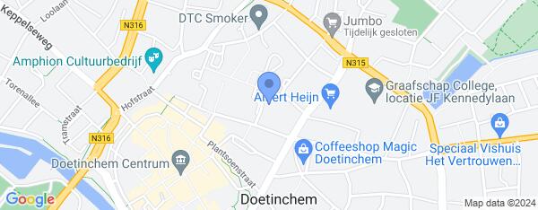 Map van Amphionstraat 69 Doetinchem in Nederland