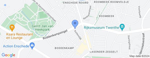 Map van Boddenkampsingel 124 Enschede in Nederland