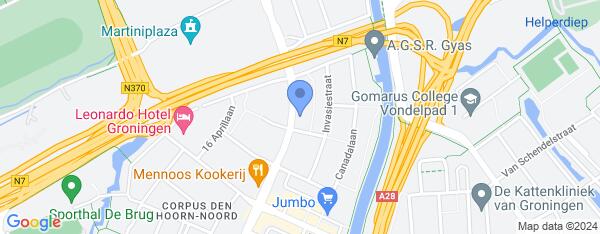 Map van Paterswoldseweg 450/452 Groningen in Nederland