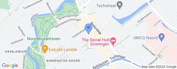Map van Noorderkerkstraat 5 Groningen in Nederland