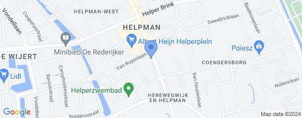 Map van Verlengde Hereweg 117 Groningen in Nederland