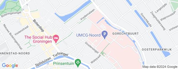Map van A.Deusinglaan 1 Groningen in Nederland