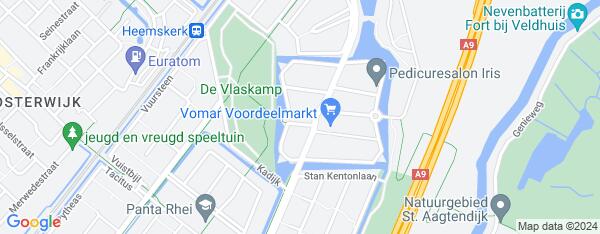 Map van Steenhouwerskwartier 29C Heemskerk in Nederland