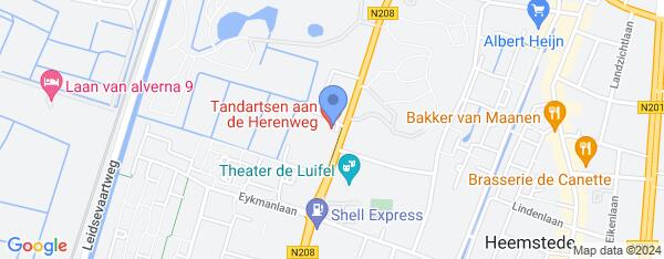 Map van Herenweg 103 A 8 Heemstede in Nederland