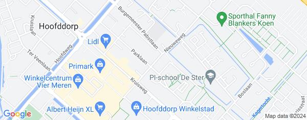 Map van Nieuweweg 45 Hoofddorp in Nederland
