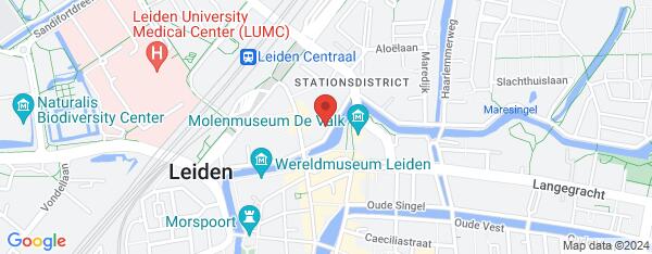 Map van Rijnsburgersingel 9 Leiden in Nederland