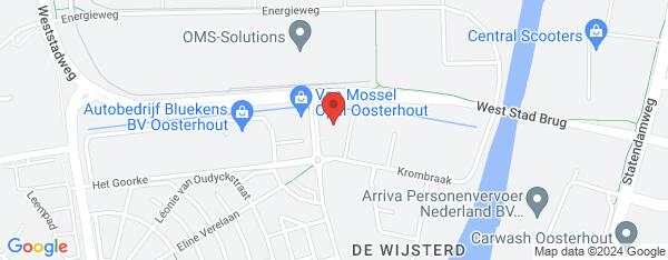 Map van De Waard 5 Oosterhout in Nederland