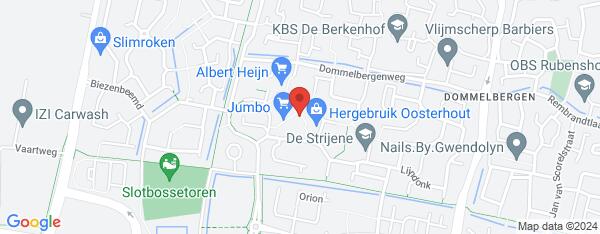Map van Arkendonk 15 Oosterhout in Nederland