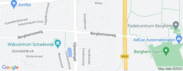 Map van Landweerstraat-Noord 1A Oss in Nederland