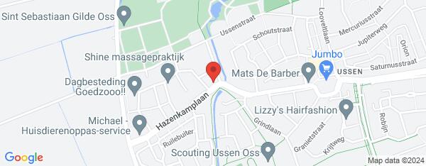 Map van Hazenkamplaan 1 Oss in Nederland