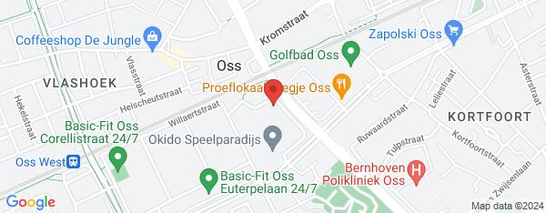 Map van Obrechtstraat 29 Oss in Nederland