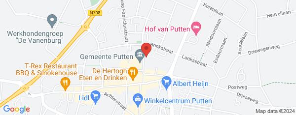 Map van Kelnarijstraat 20 Putten in Nederland