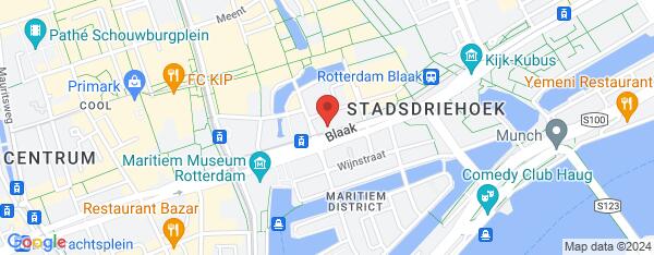 Map van blaak 327 Rotterdam in Nederland