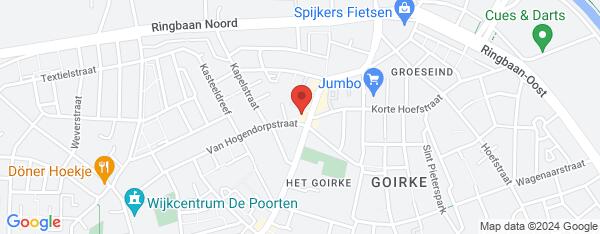 Map van Goirkestraat 37 Tilburg in Nederland