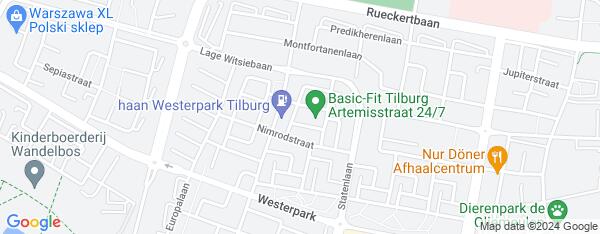 Map van Fazantenjachtstraat 30 Tilburg in Nederland