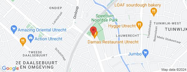 Map van Oudenoord 619-621 Utrecht in Nederland