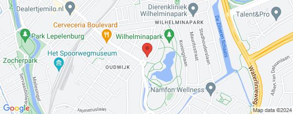 Map van Wilhelminapark 26 Utrecht in Nederland