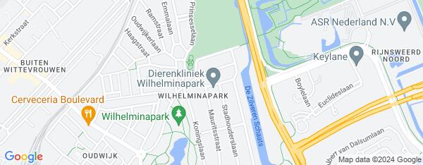 Map van Johan Willem Frisostraat 8 Utrecht in Nederland