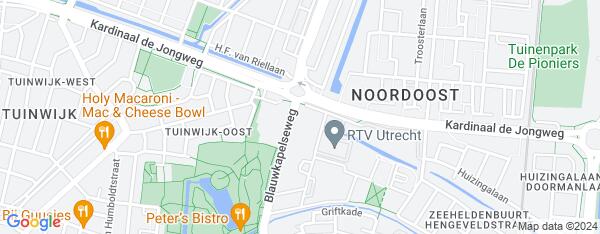 Map van Blauwkapelseweg 141 Utrecht in Nederland
