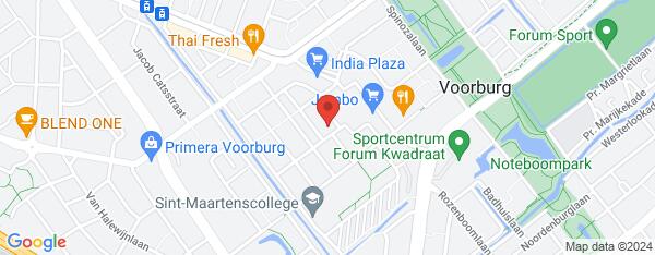 Map van Jacob van den Eyndestraat 73 (BG0.01) Voorburg in Nederland