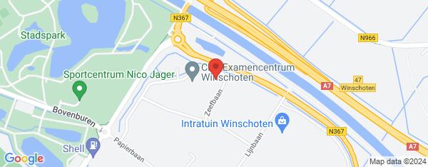 Map van Zeefbaan 16 Winschoten in Nederland