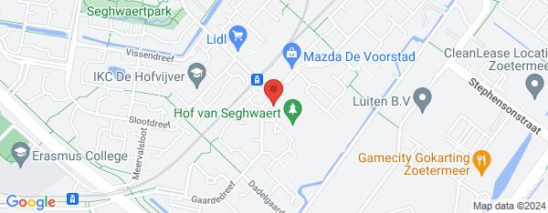 Map van Gaardedreef 177/179 Zoetermeer in Nederland
