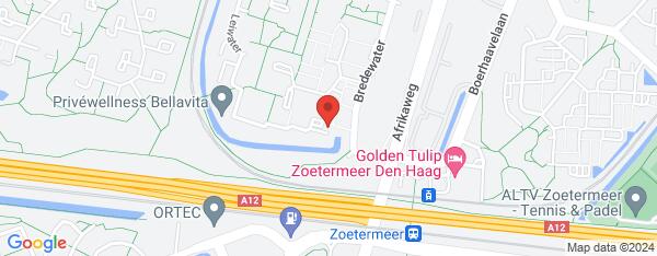 Map van Korfwater, 40 Zoetermeer in Nederland