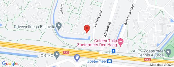Map van Korfwater 40 Zoetermeer in Nederland
