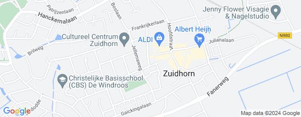 Map van Molenstraat 18 Zuidhorn in Nederland
