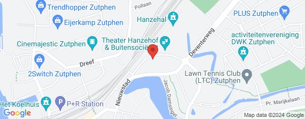 Map van Coehoornsingel 8 Zutphen in Nederland