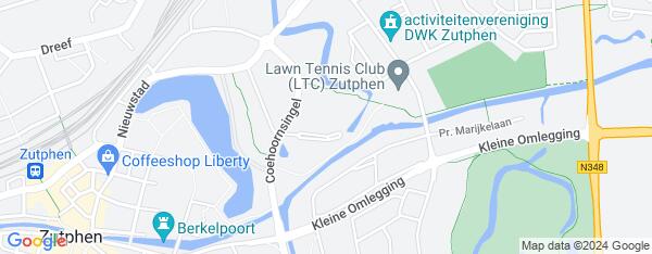 Map van Coehoornsingel 3-04 Zutphen in Nederland