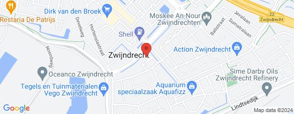 Map van Ds D A van den Boschstr 7 Zwijndrecht in Nederland